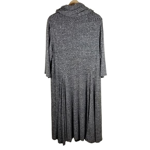 Dressbarn Heathered Gray Winter Dress w/ Removable Scarf Women 3X - Picture 2 of 7